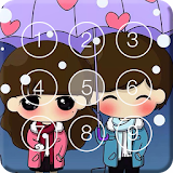 Cute Chibi Winter Couple Screen Lock icon