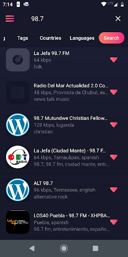 98.7 FM Radio Online App Screen 3