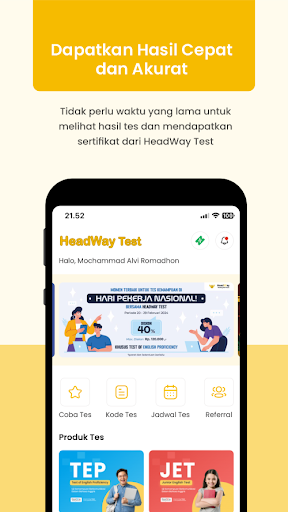 HeadWay Test Screen 3