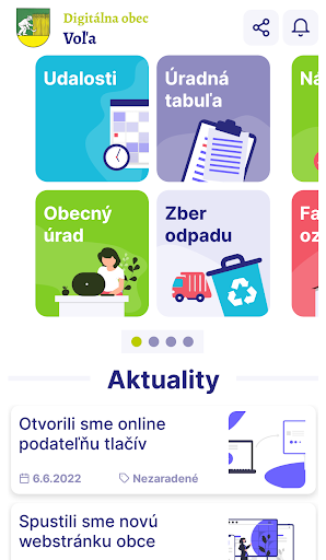 Android application Voľa screenshort