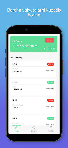 Android application Valyuta.Uz Dollar Kursi screenshort