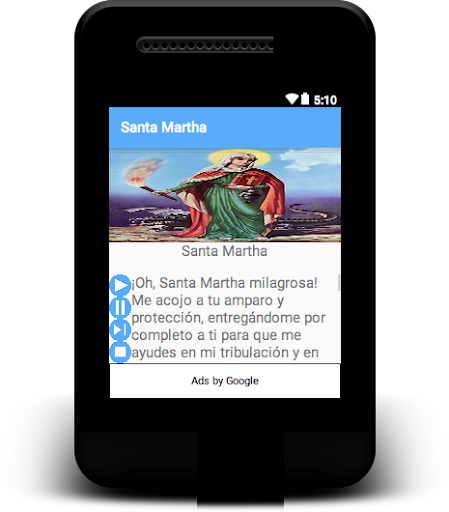 Android application Santa Martha screenshort