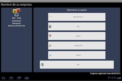 Android application TPV-POS Hairdresser Peluqueria screenshort