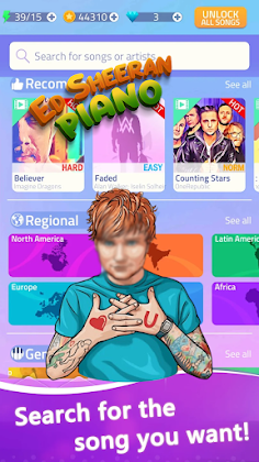 Ed Sheeran  Piano Tiles - Screenshot 1