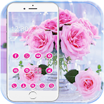 Cover Image of ダウンロード Pink Rose Love Theme 1.2.2 APK