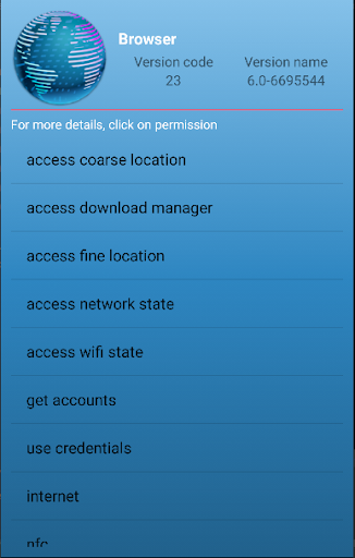 Hidden permissions reader Screen 2