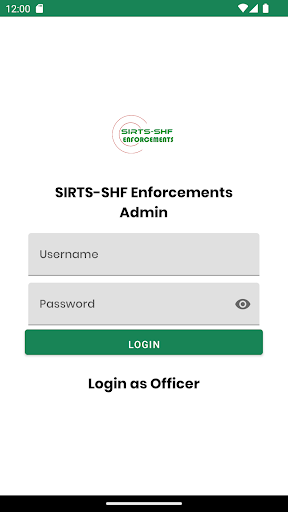 SIRTS-SHF Enforcements Screen 2