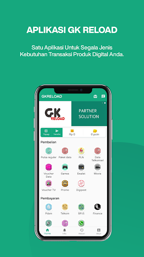 Android application GK Reload - pulsa murah screenshort
