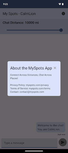 MySpots Screen 2