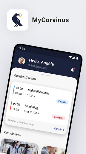Android application MyCorvinus screenshort