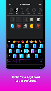 LED NEON Keyboard - Colorful, lighting, RGB, emoji  APK screenshots 5