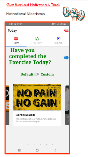 Android application Gym Workout Motivation & Track screenshort