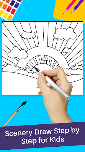 Android application Scenery Draw Step by Step screenshort