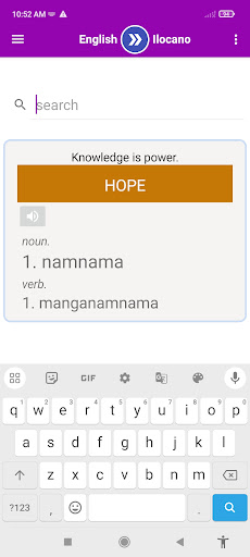 Android application English To Ilocano Dictionary screenshort