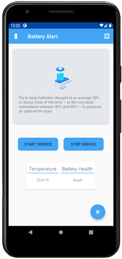 Android application Battery Alert screenshort