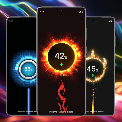 Battery Charging Animation Art logo