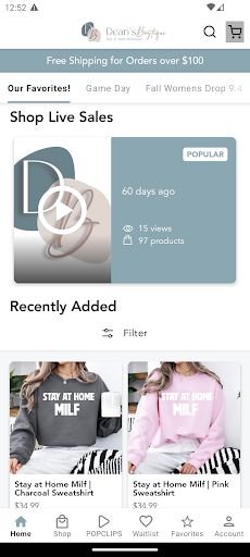 Screenshot of Deans Boytique