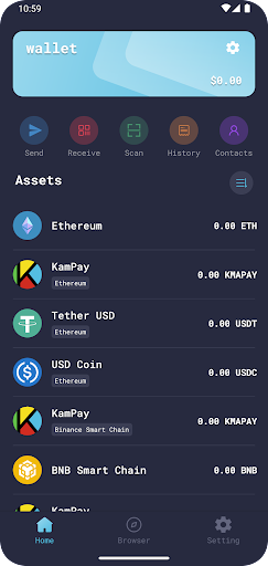 KamWallet Screen 2