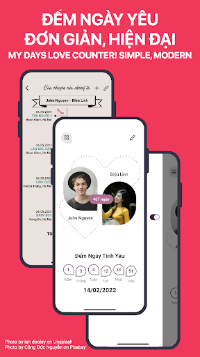 Android application daylove - Love Counter screenshort