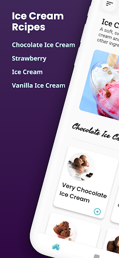 Android application Ice Cream Recipe screenshort