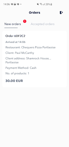 Android application FeedMe Driver screenshort