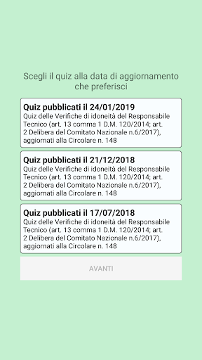 Android application Quiz Responsabile Tecnico 2024 screenshort