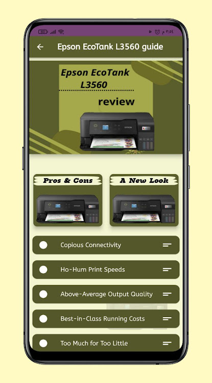 Epson EcoTank L3560 Guide - 1 - (Android)