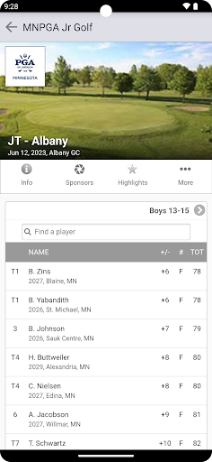 Minnesota PGA Junior Golf Screen 3