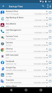 App Backup & Share Screenshot