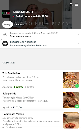 Android application MILANO screenshort