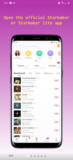 Android application Starmaker Downloader - One Tap screenshort
