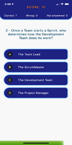 Android application Scrum Trivia screenshort