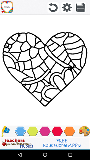 Adult Coloring: Valentines Day Screen 3