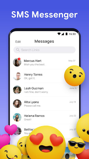 Android application Messenger SMS: Messages Home screenshort