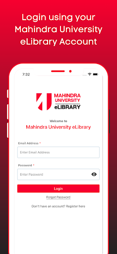 Android application Mahindra University eLibrary screenshort