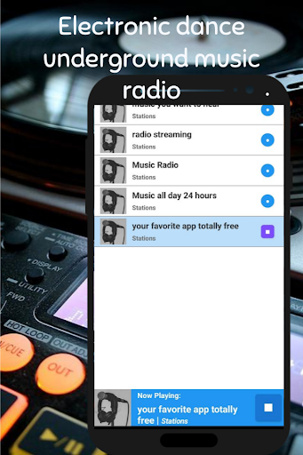 Android application electronic dance underground screenshort