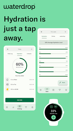 Android application waterdrop® Hydration App screenshort