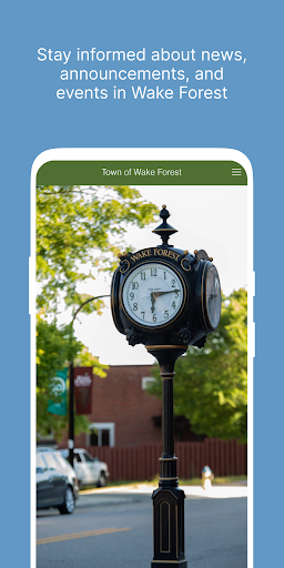 Town of Wake Forest App Screen 2