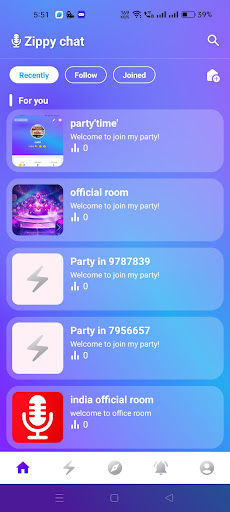 ZippyChat - Group Voice Chat Screen 2