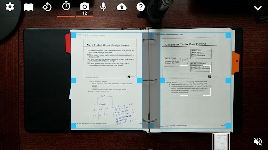 Captura de pantalla del escáner de PDF manos libres SkanApp Plus