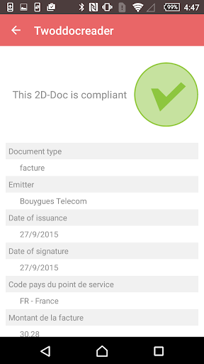 2D-Doc Reader Screen 3