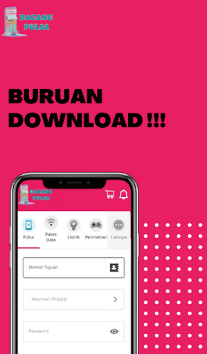 Android application Dagang Pulsa screenshort