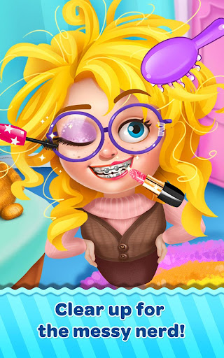 Android application Nerdy Girl Make Up Salon screenshort