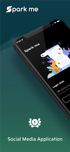 Android application Spark me - Social Media App screenshort