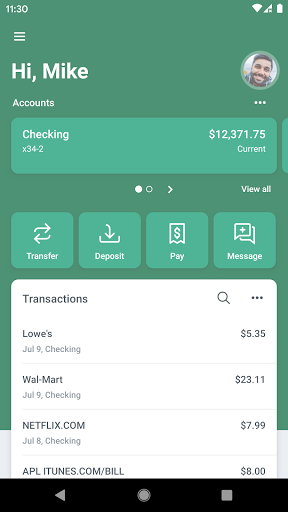 Hibernia Bank Mobile Screen 2