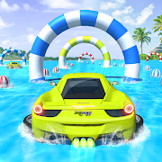 Water Surfing Car Racing Stunts