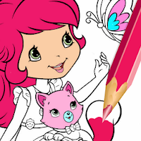 Strawberry Princess Girl Coloring Book