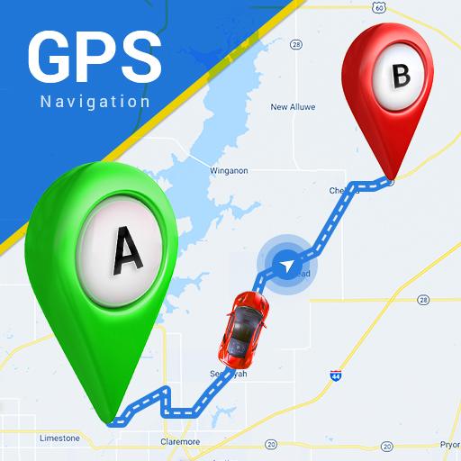 GPS、オフラインマップ、道順