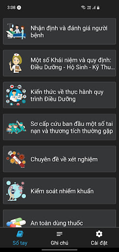 Android application Sổ Tay Điều Dưỡng screenshort