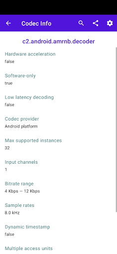 Codec Info Screen 2